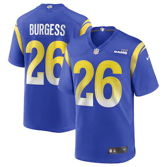 mens nike terrell burgess royal los angeles rams game jerse